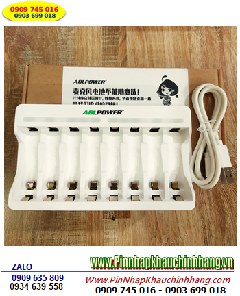 ABLPOWER NI-08 _Máy sạc ABLPOWER NI-08 với 08 khe (08 rảnh) sạc được 2,4,6,8 pin AA và AAA các hãng pin